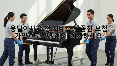 용달이사 소형 서비스: 꼼꼼한 보험 가입으로 안전하게 이사하세요!