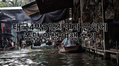 태국4박5일🌴자연과 문화에 퐁당! 인생 여행 후기✨